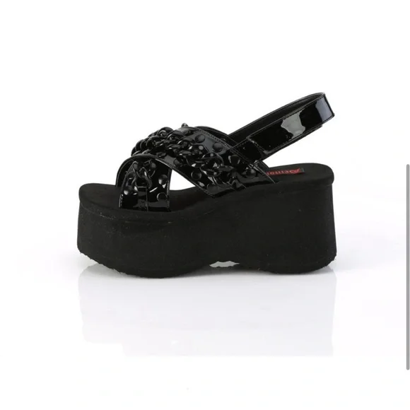 DEMONIA FUNN-12 PLATFORM SLIDES SIZE 8 NIB - Picture 9 of 11